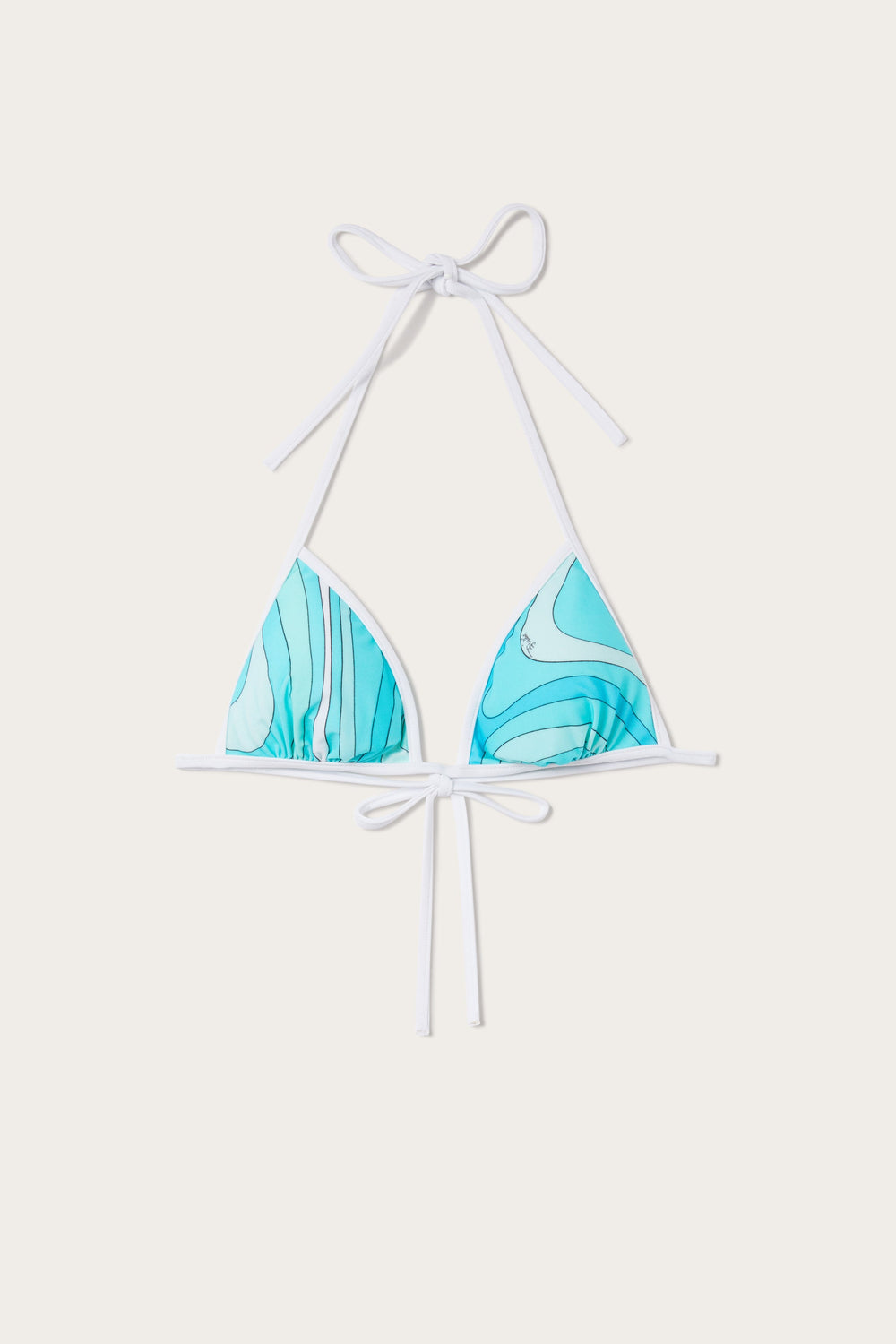 Pucci Marmo Print Triangle Bikini Top
