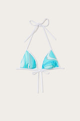 Pucci Marmo Print Triangle Bikini Top