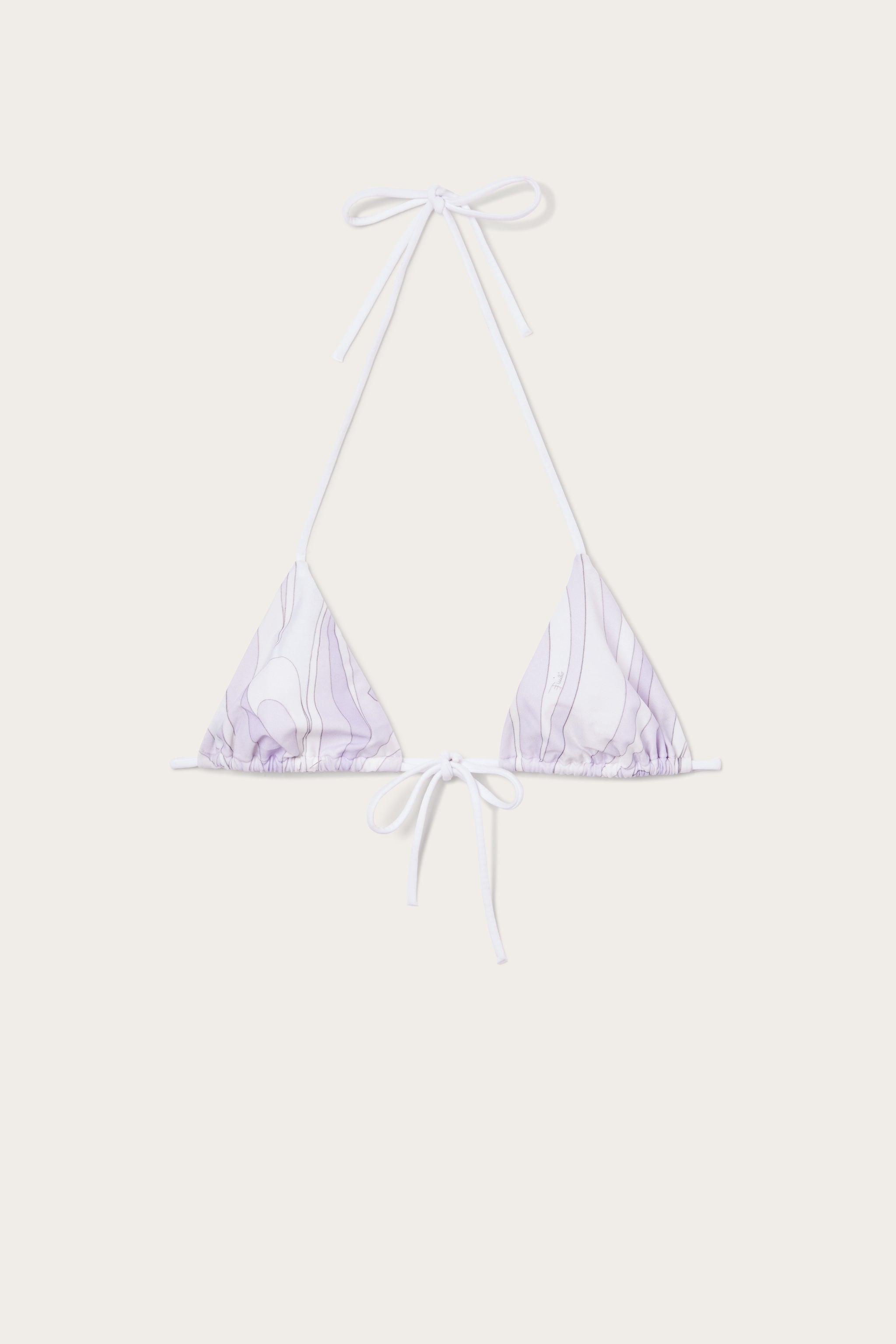 Pucci Marmo Print Triangle Bikini Top