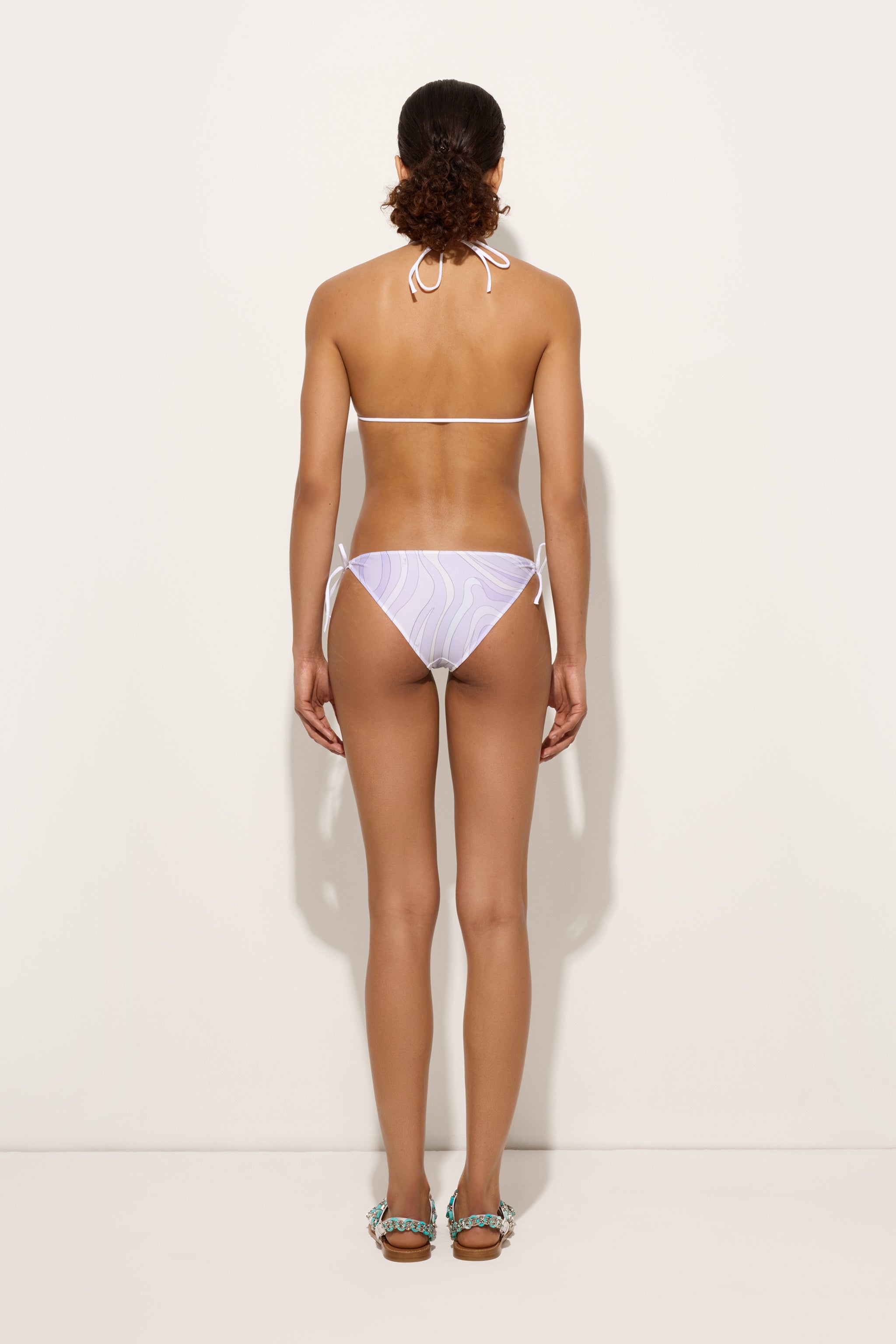 Pucci Marmo Print Triangle Bikini Top