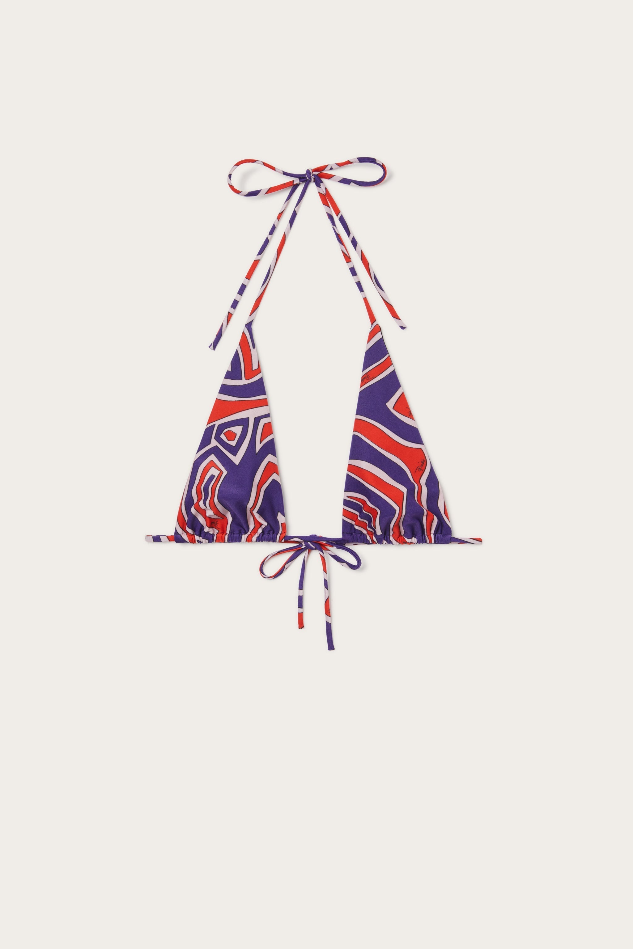 Pucci Labirinto Print Triangle Bikini Top