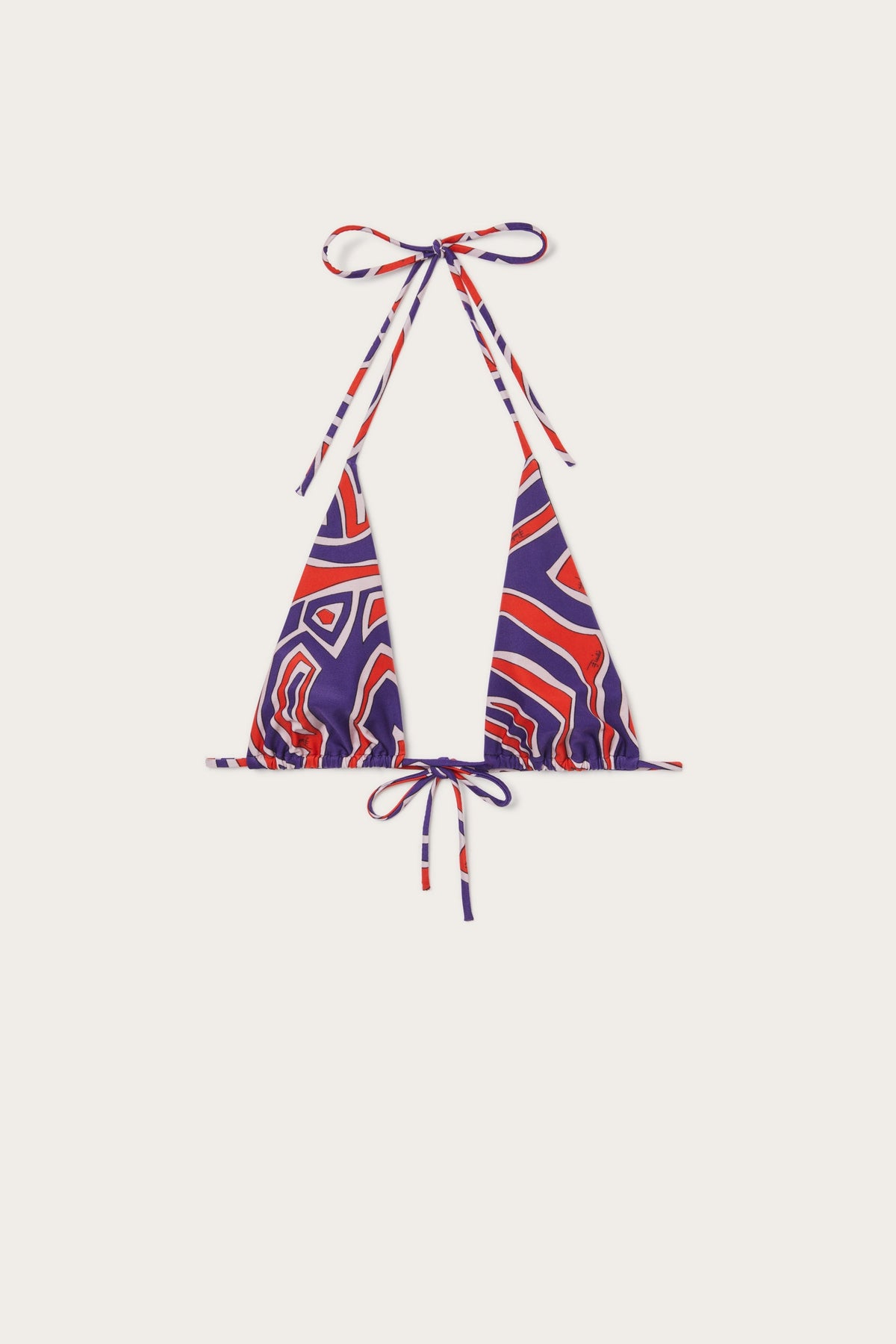 Pucci Labirinto Print Triangle Bikini Top