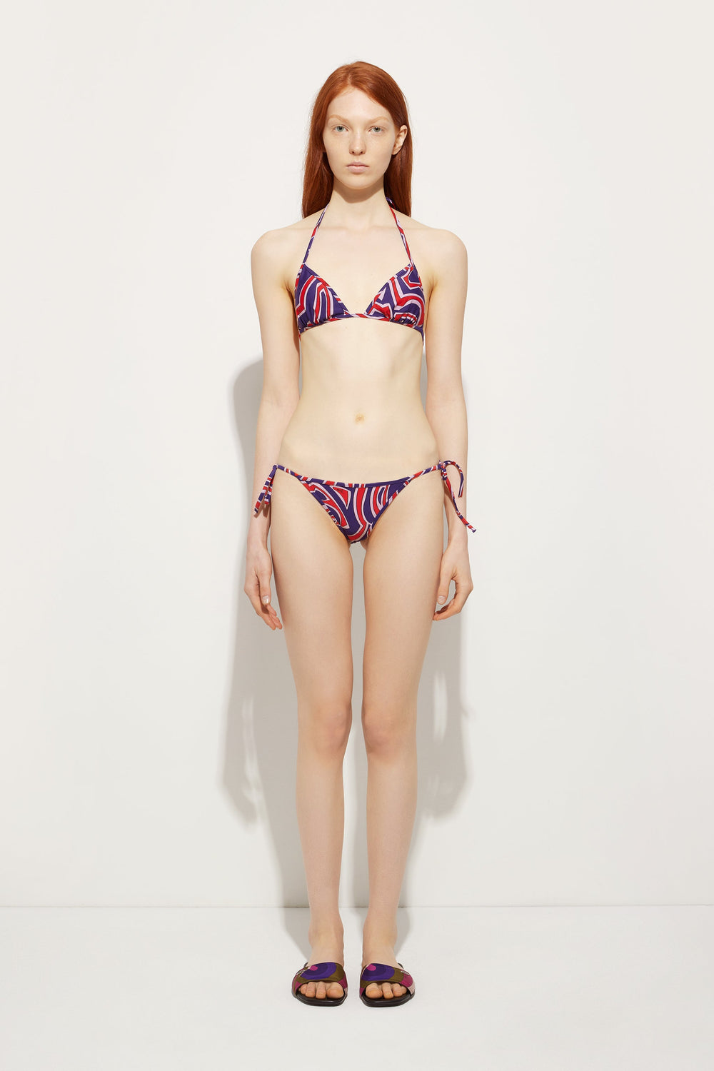 Pucci Labirinto Print Triangle Bikini Top