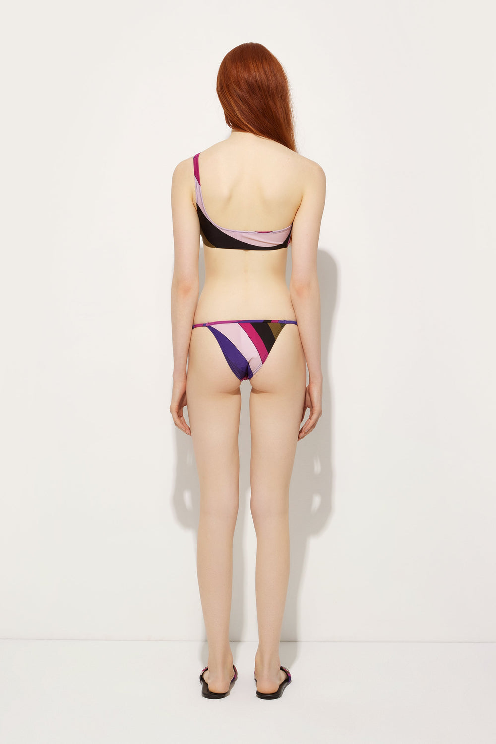 Pucci Iride Print One shoulder Bikini Top