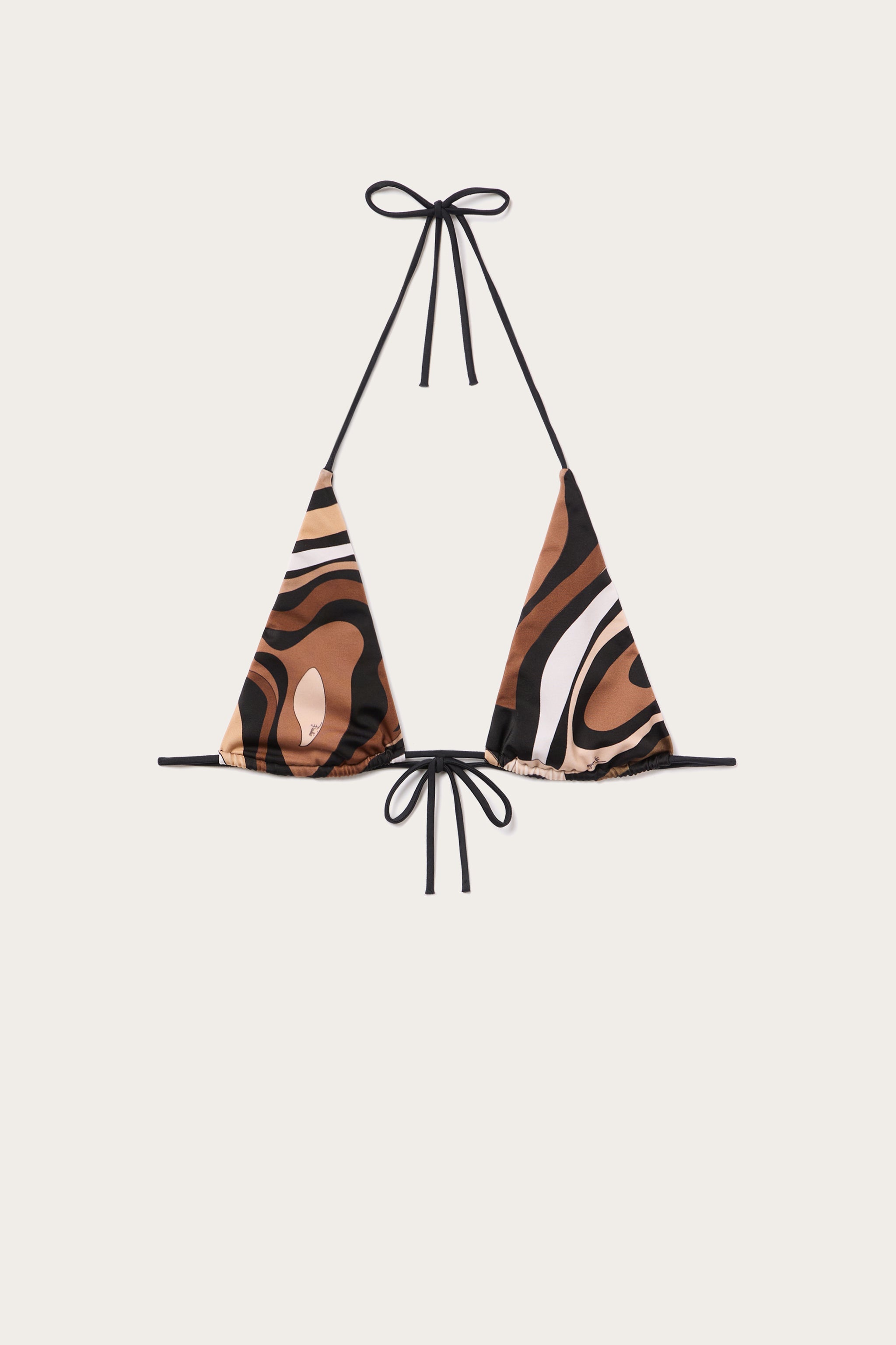 Pucci Marmo Print Triangle Bikini Top