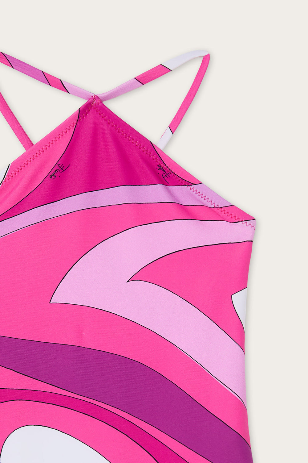 Pucci Marmo Print Cross-Over One-Piece Swimsuit