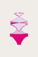 Pucci Marmo Print Cut-Out One-Piece Swimsuit