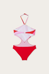 Pucci Iride Print Cut-Out One-Piece Swimsuit