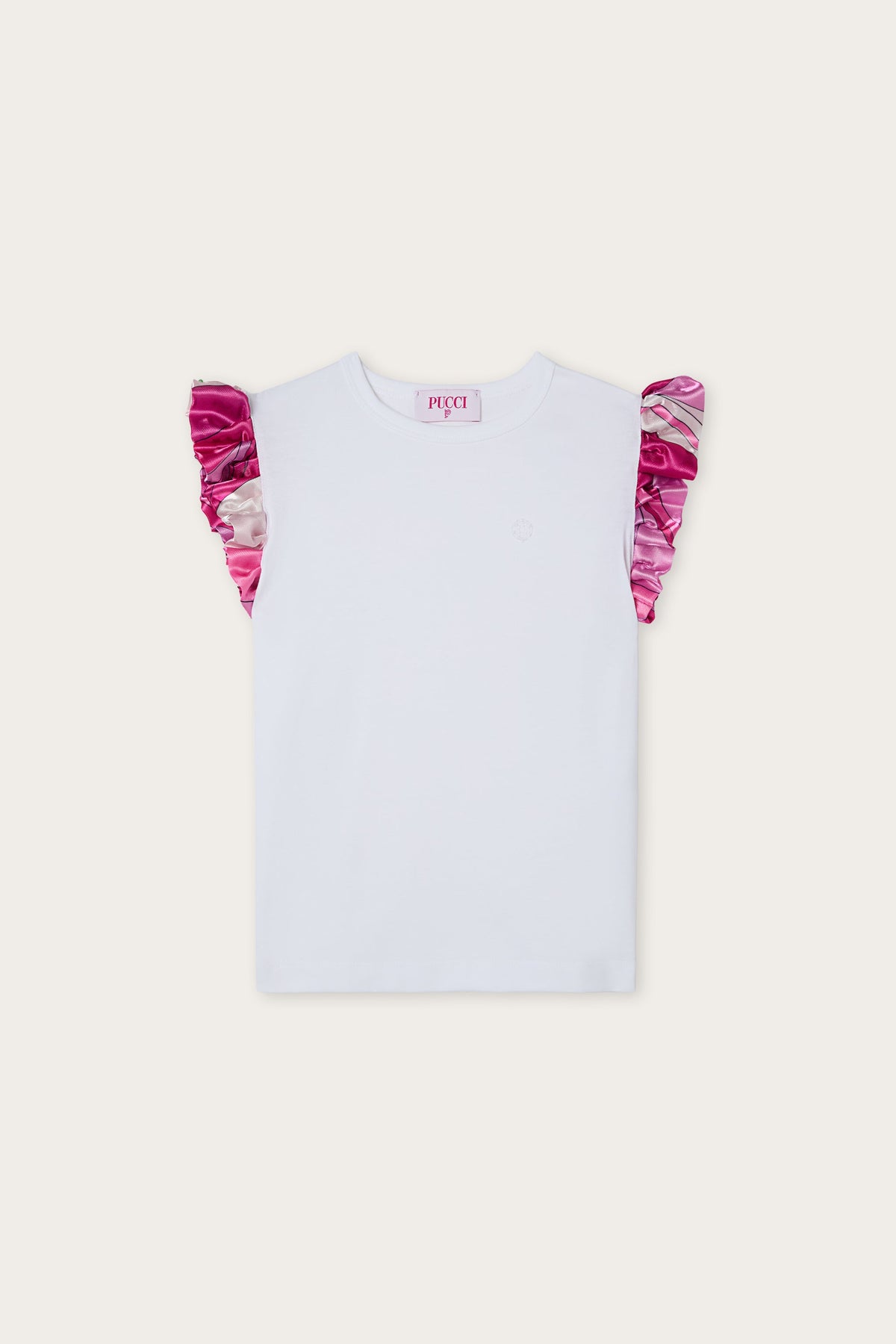 Pucci T-shirt with Satin Sleeves