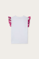 Pucci T-shirt with Satin Sleeves