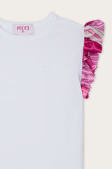 Pucci T-shirt with Satin Sleeves