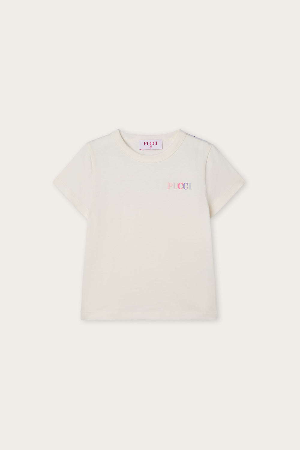 Pucci Embroidered T-shirt with Logo and Ruffle