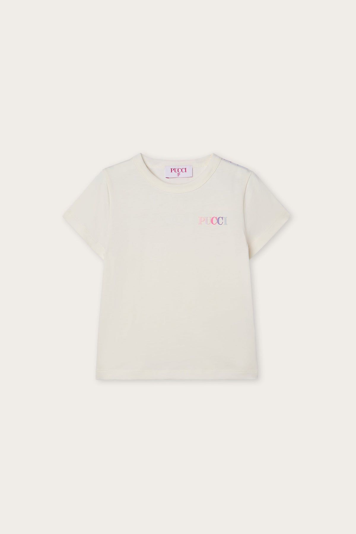 Pucci Embroidered T-shirt with Logo and Ruffle