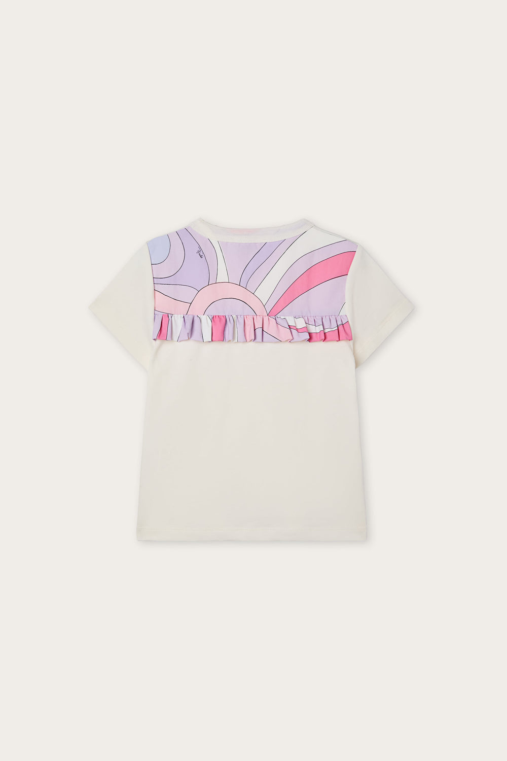 Pucci Embroidered T-shirt with Logo and Ruffle