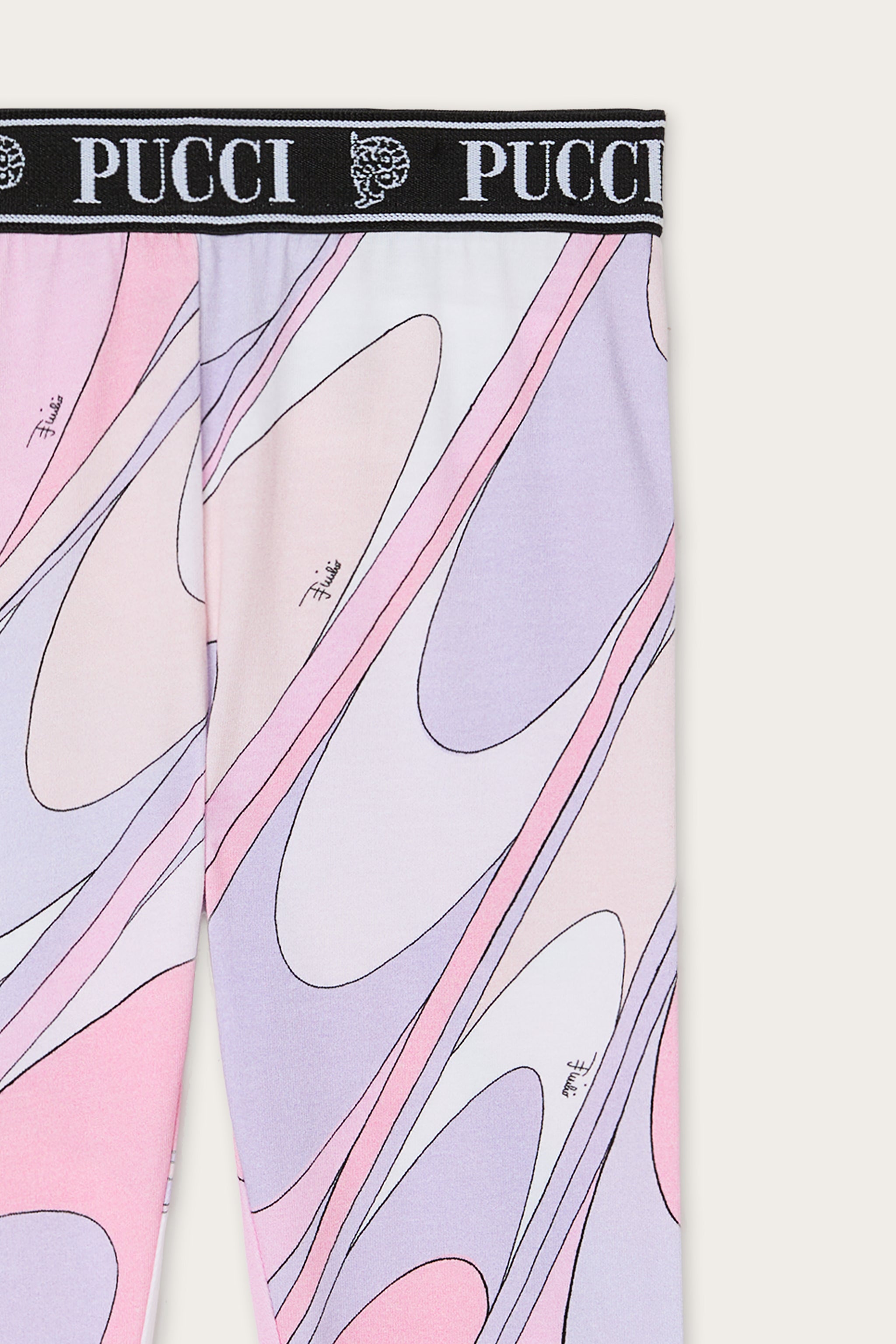 Pucci Onde Print Leggings with Waistband