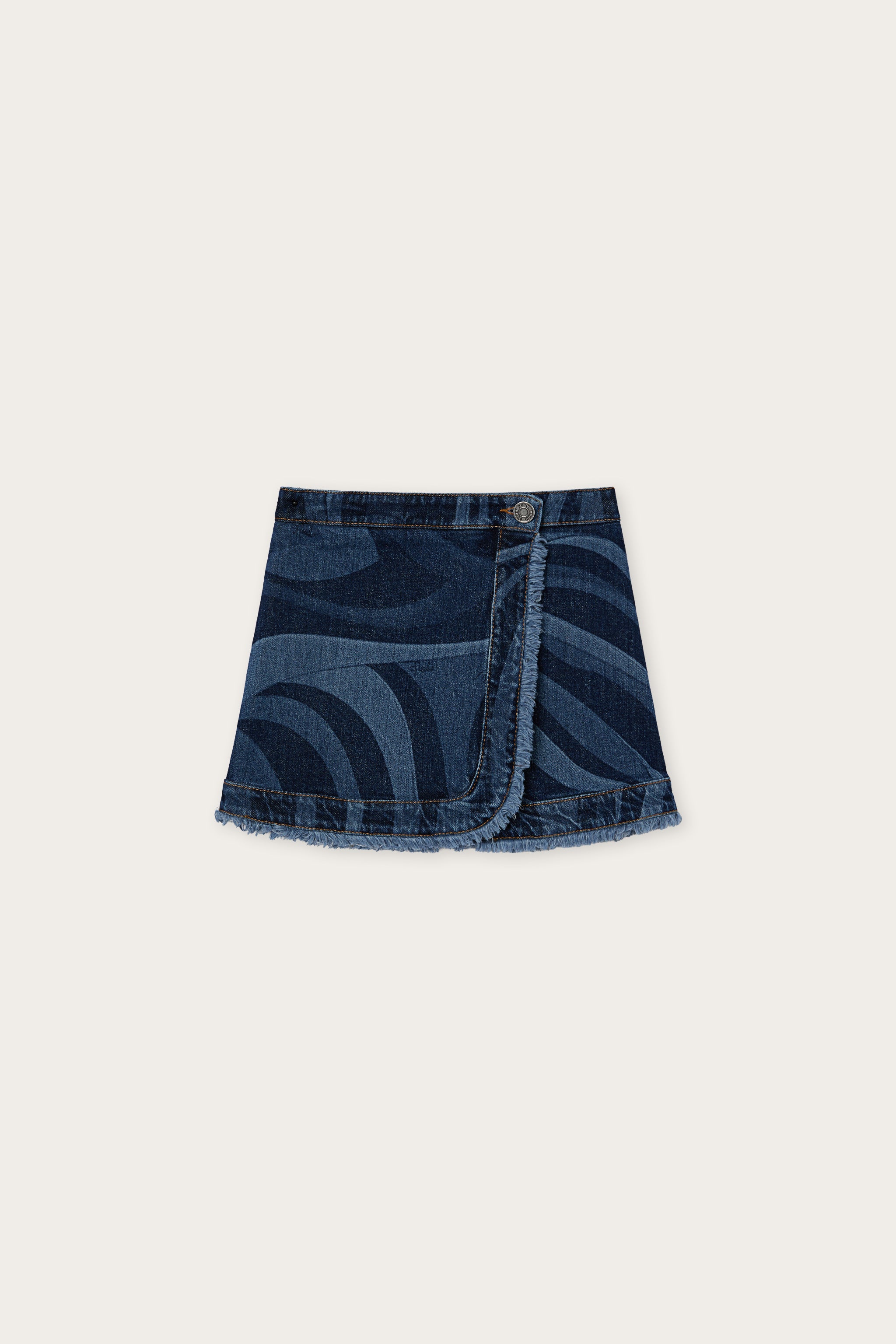 Pucci Denim Skirt with Marmo Print