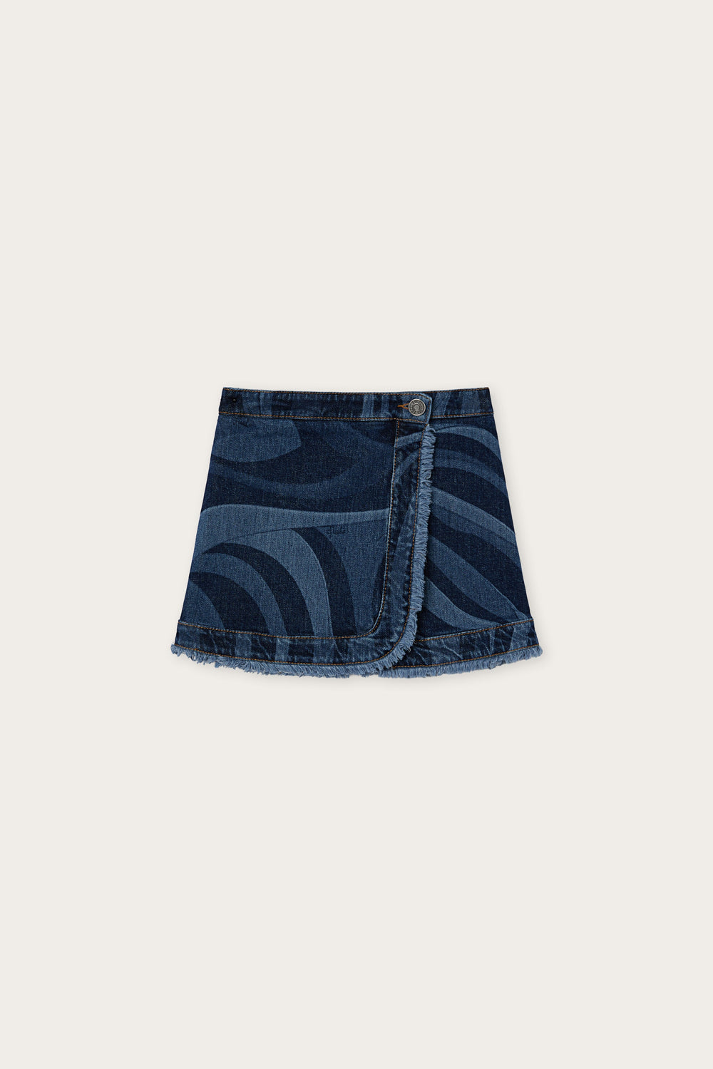 Pucci Denim Skirt with Marmo Print