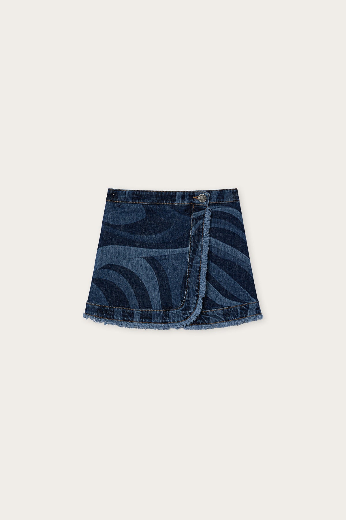 Pucci Denim Skirt with Marmo Print