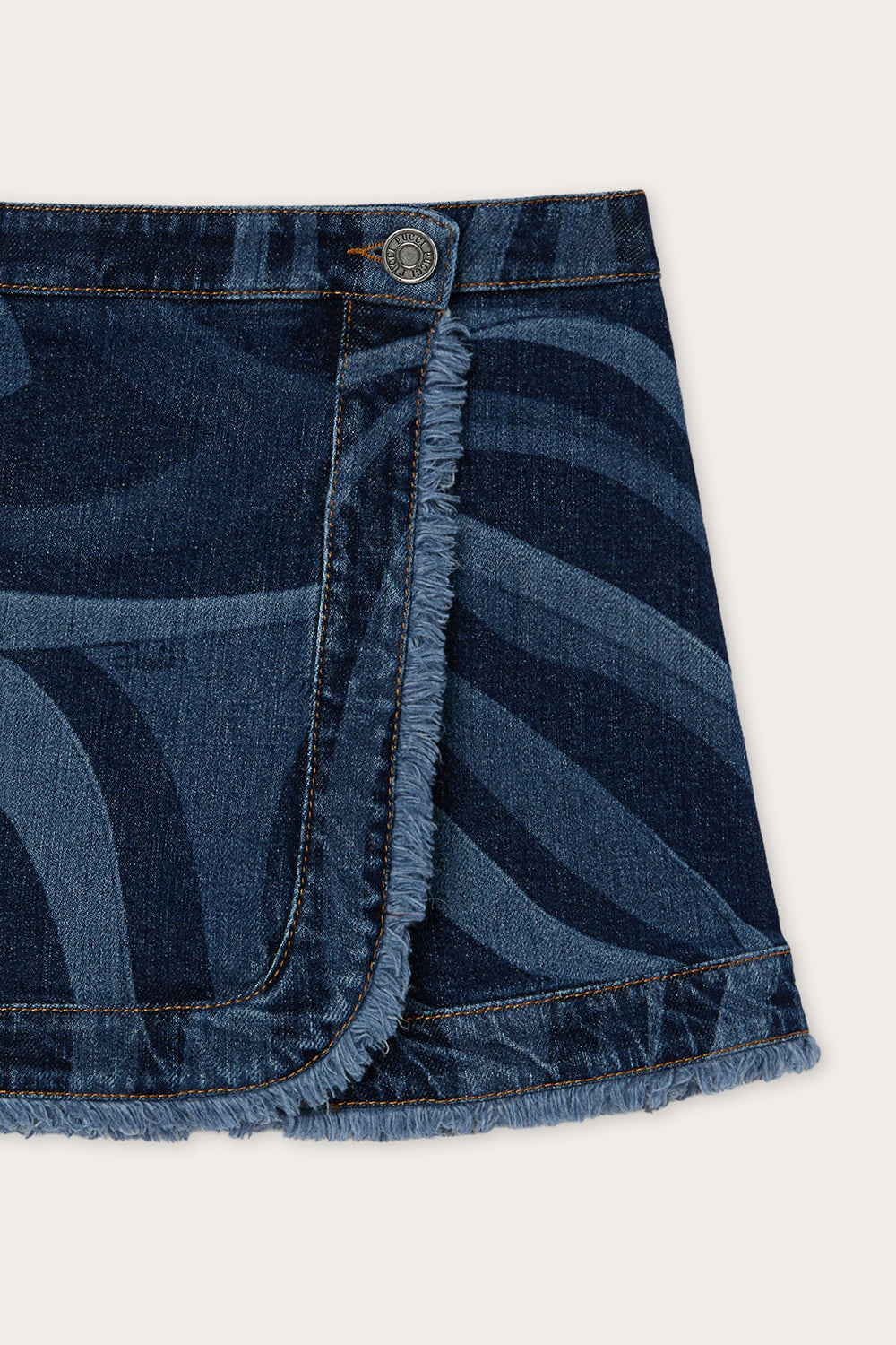 Pucci Denim Skirt with Marmo Print