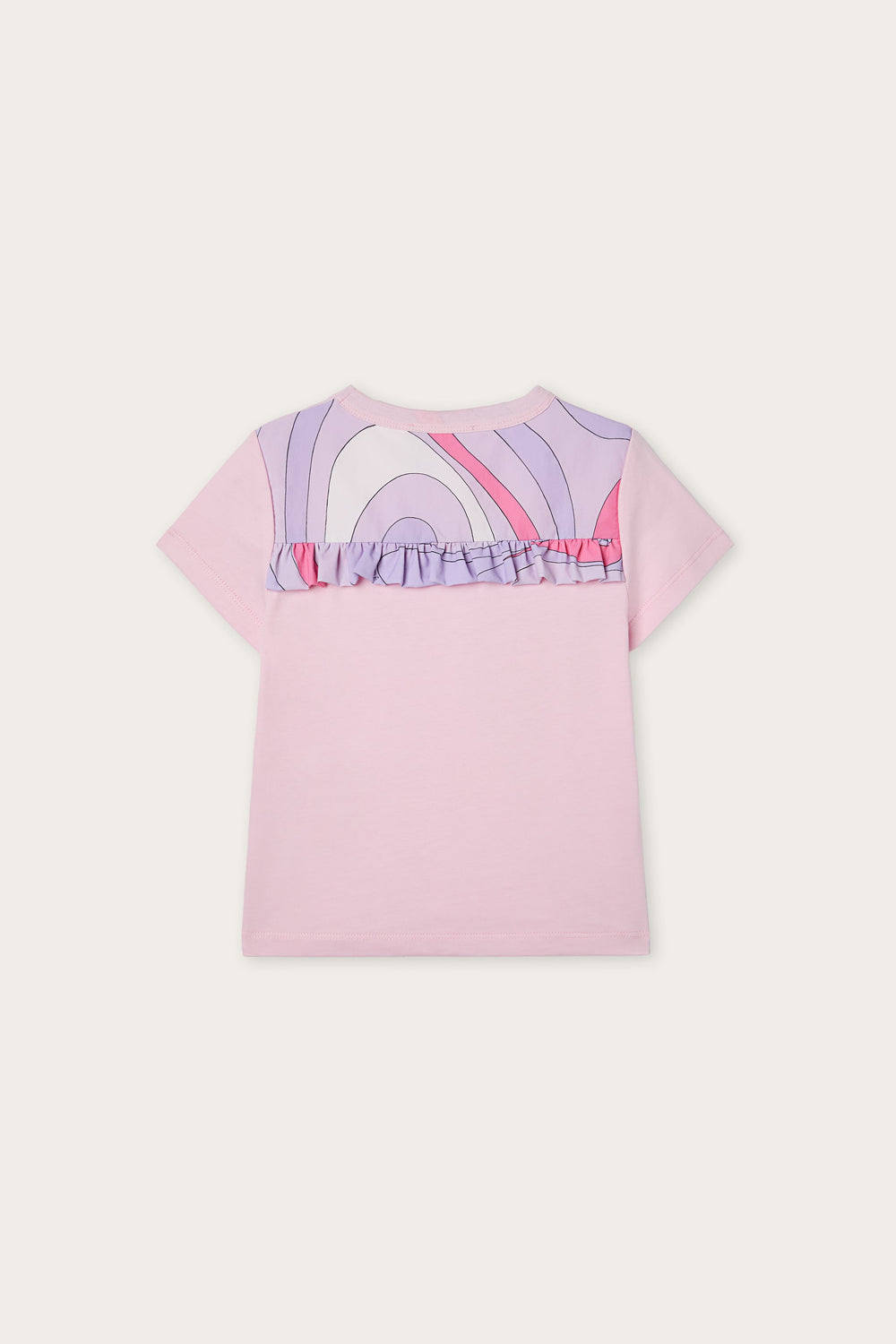 Pucci Embroidered T-shirt with Logo and Ruffle