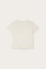 Pucci Embroidered T-shirt with Pleated Hem