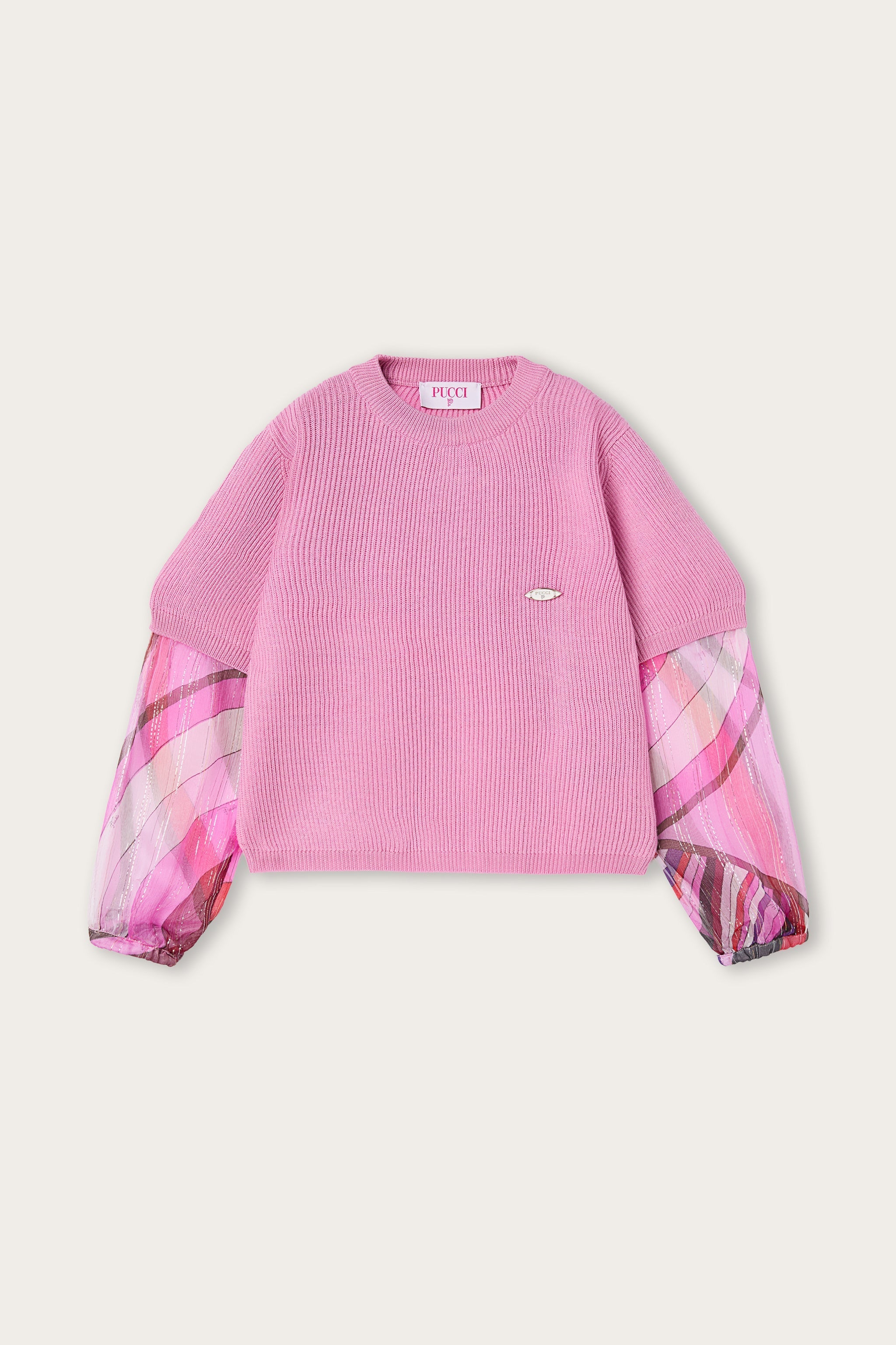 Pucci Sweater with Voile Sleeves