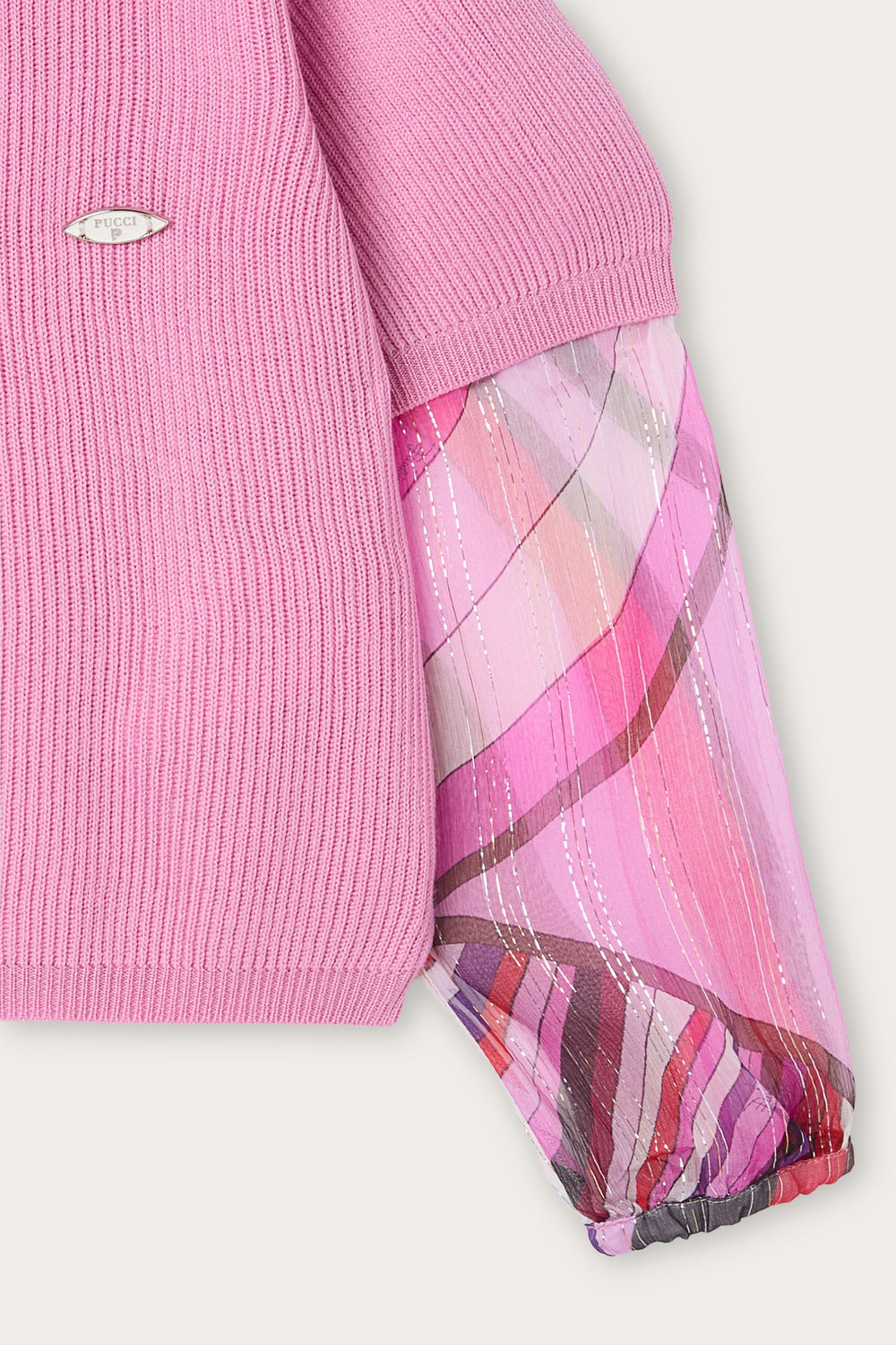 Pucci Sweater with Voile Sleeves