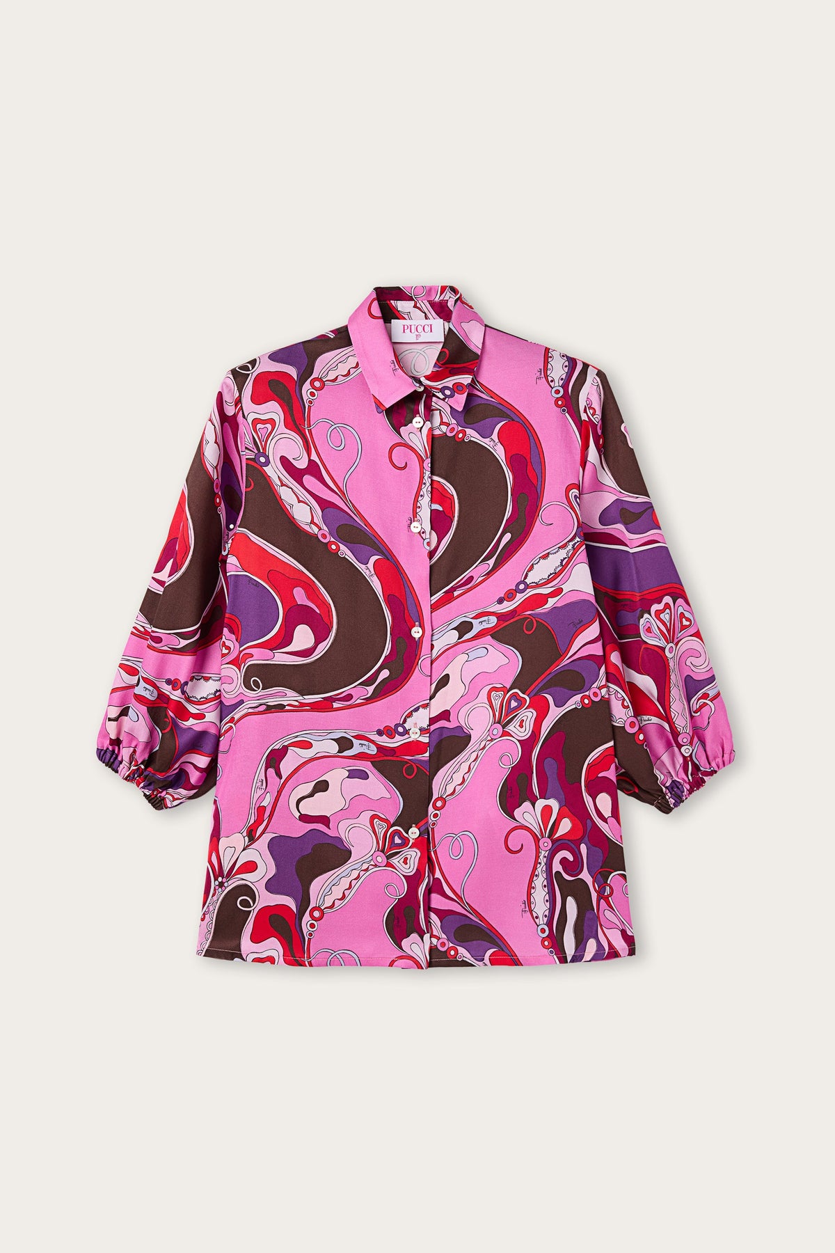 Pucci Orchidee Print Shirt Dress