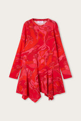Pucci Asymmetrical Hem Dress with Orchidee Print