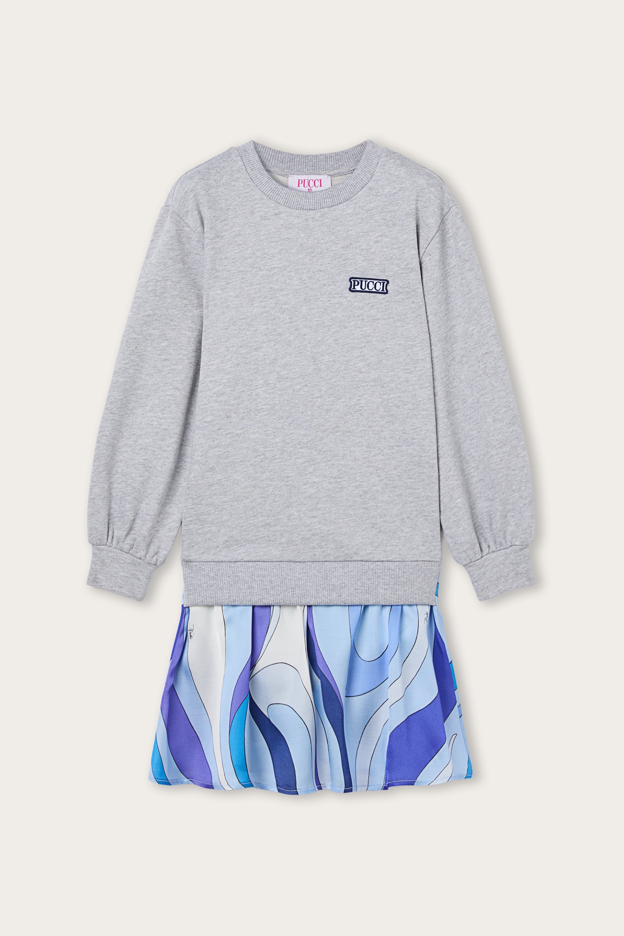 Pucci Sweatshirt Dress with Printed Skirt