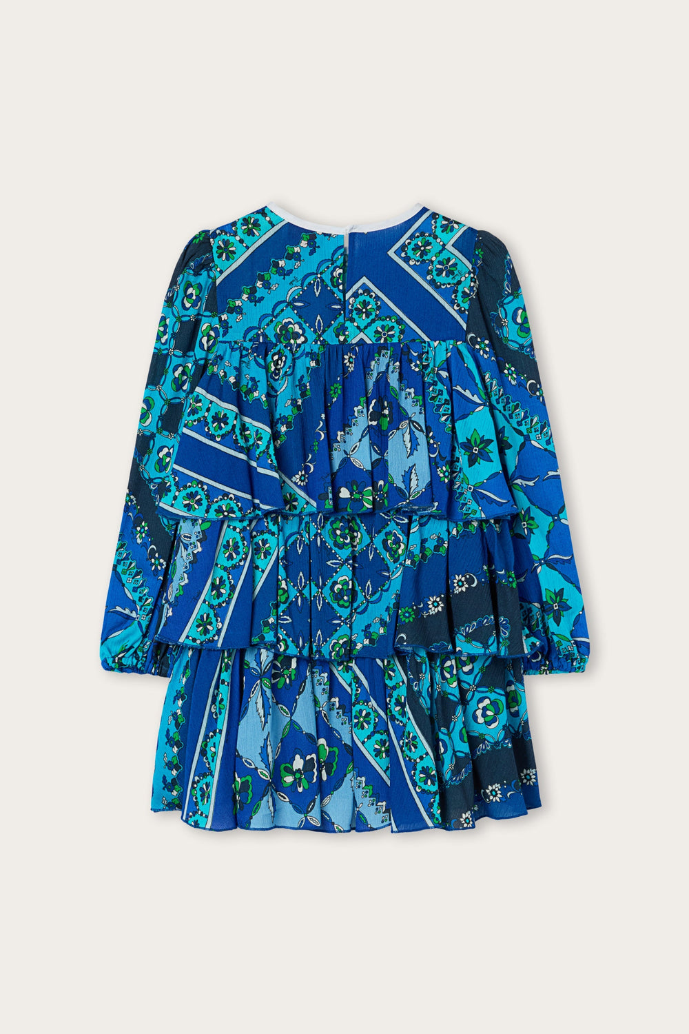 Pucci Festa Print Dress with Ruffles