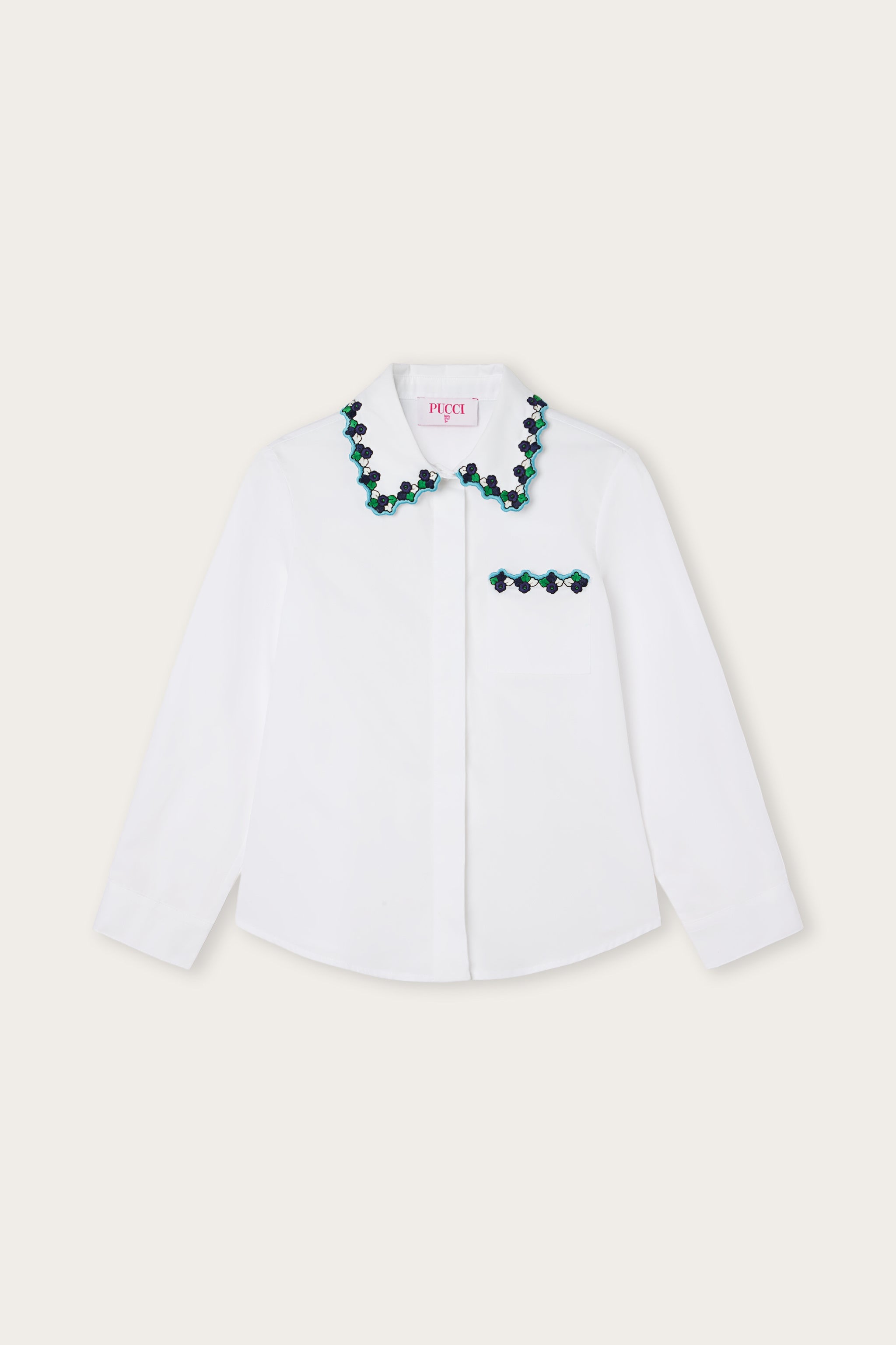 Pucci Embroidered Fontane Print Shirt