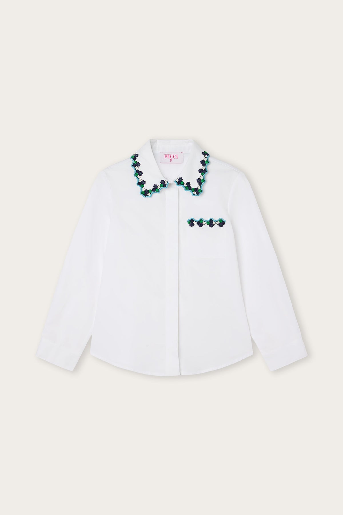 Pucci Embroidered Fontane Print Shirt