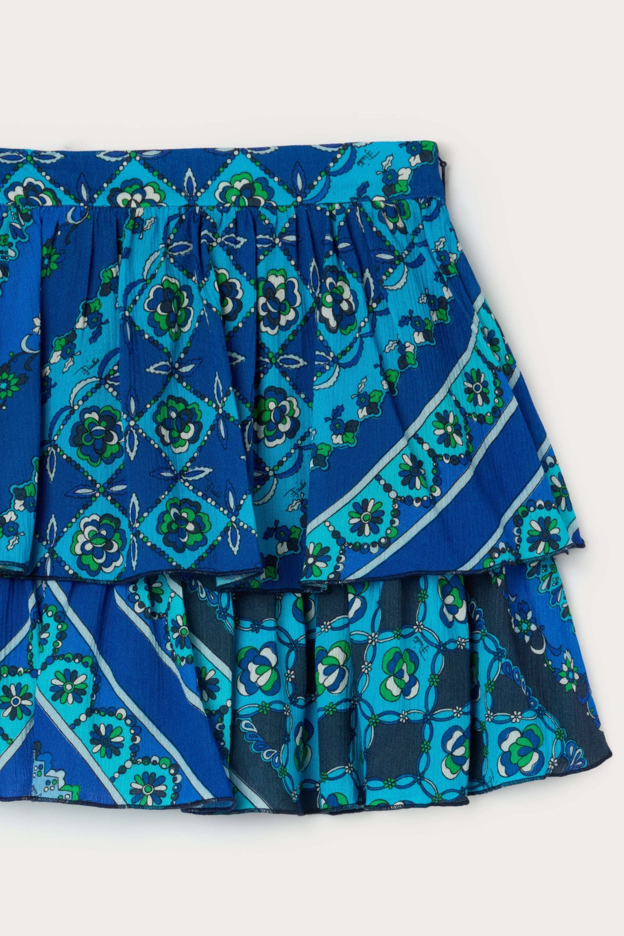 Pucci Festa Print Ruffle Skirt