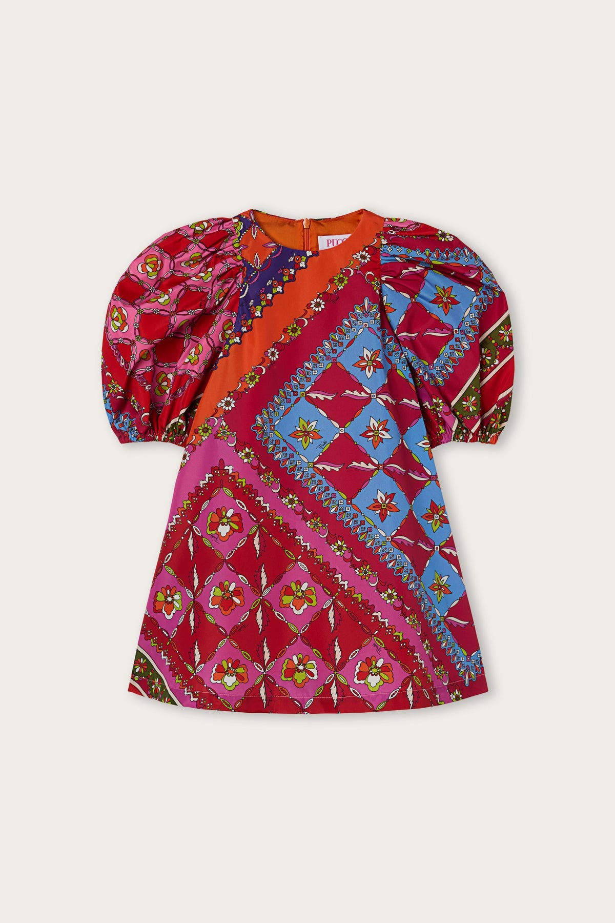 Pucci Festa Print Dress with Balloon Sleeves