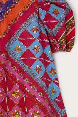Pucci Festa Print Dress with Balloon Sleeves
