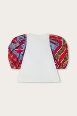 Pucci Blouse with Printed Balloon Sleeves