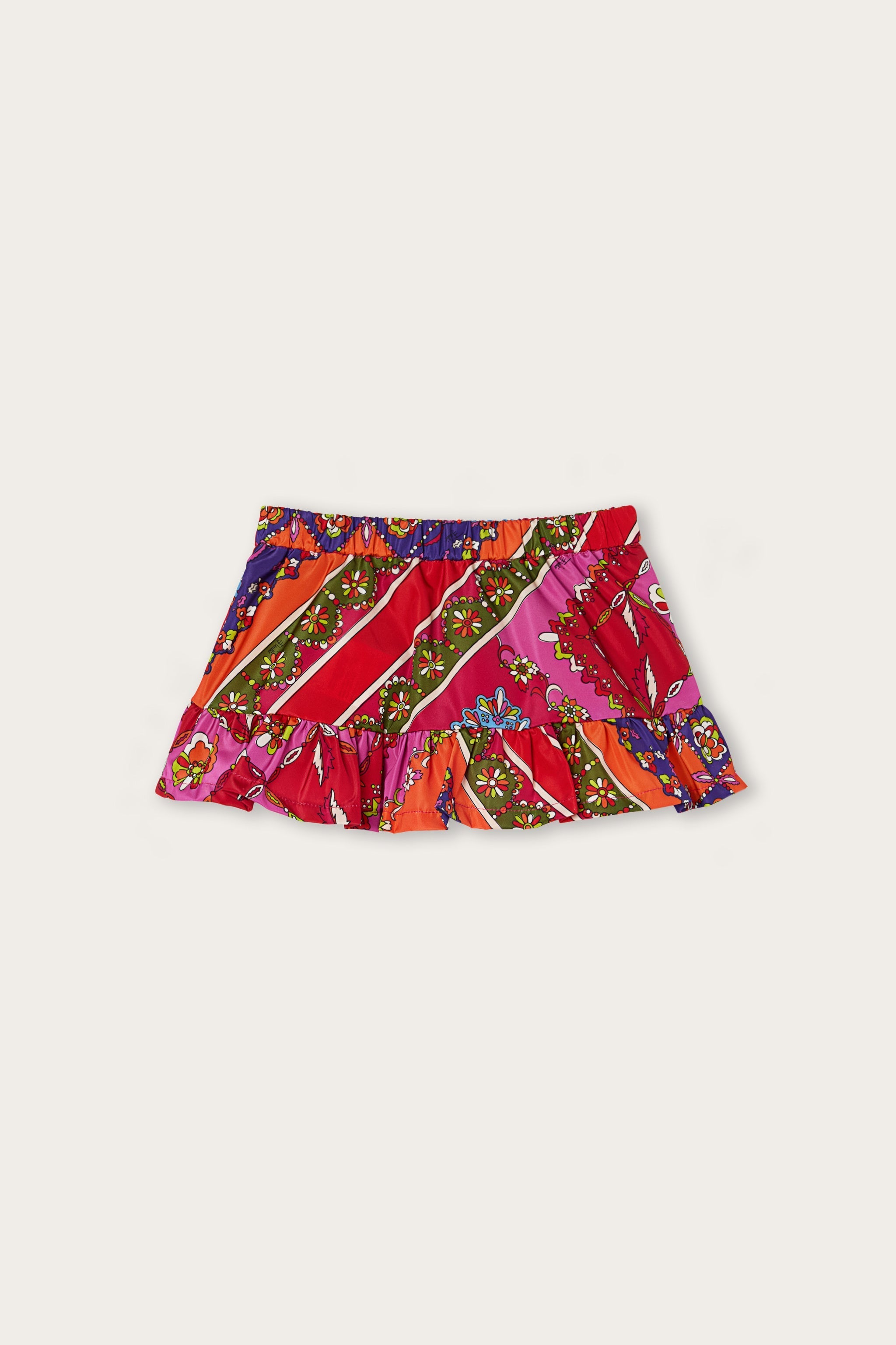 Pucci Festa Print Ruffle Skirt