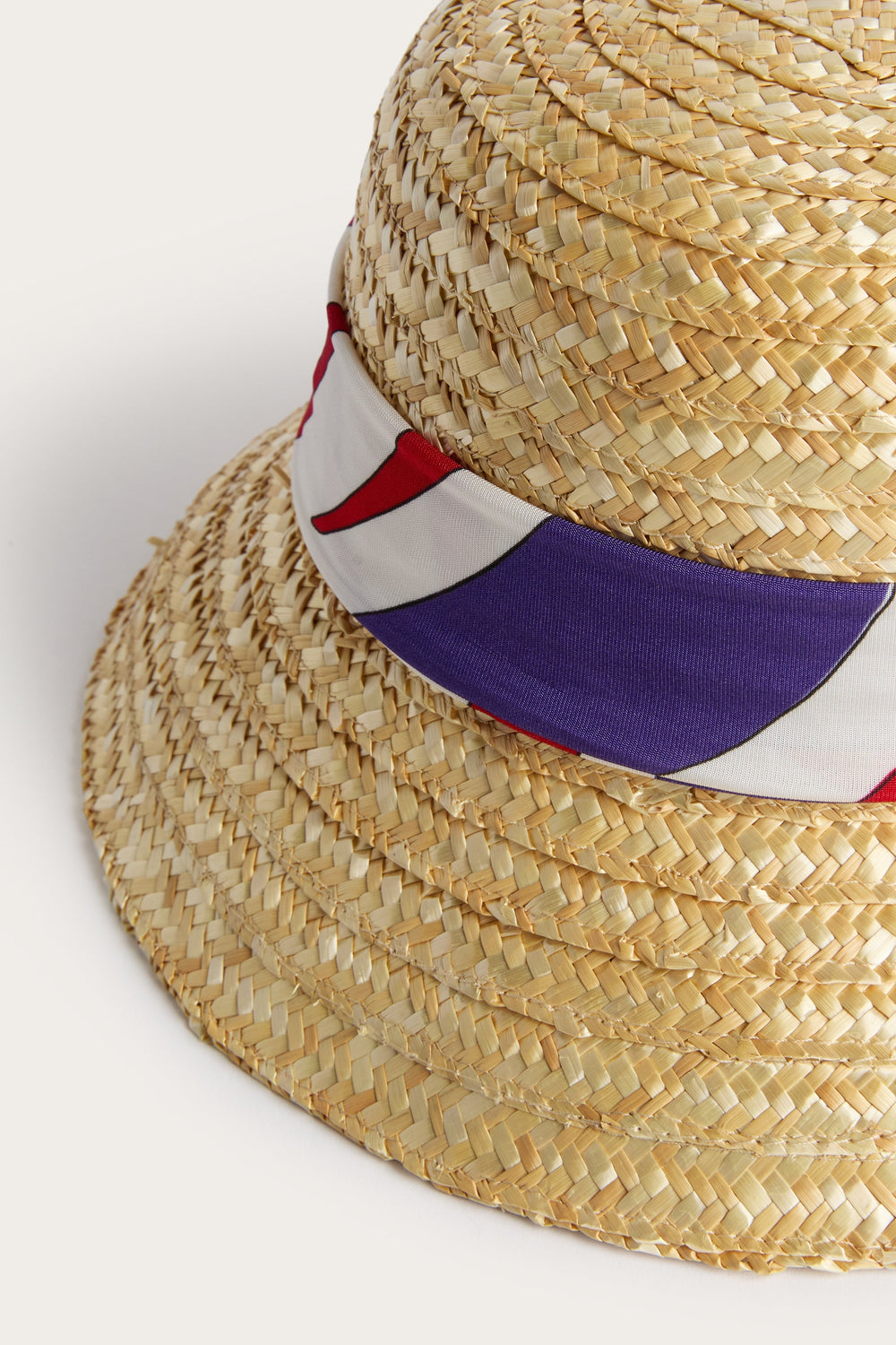Pucci Straw Hat with Printed Bow