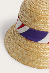 Pucci Straw Hat with Printed Bow