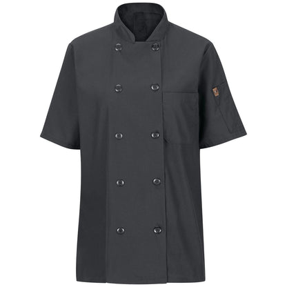Red Kap Short Sleeve Chef Coat with OilBlok + MIMIX®
