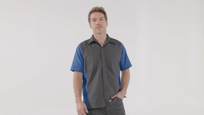 Red Kap Short Sleeve Two-Tone Work Shirt