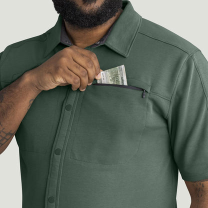 Red Kap Snap Front Jersey Short Sleeve Work Shirt