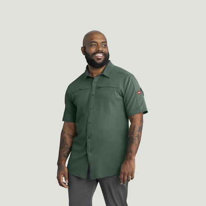 Red Kap Snap Front Jersey Short Sleeve Work Shirt