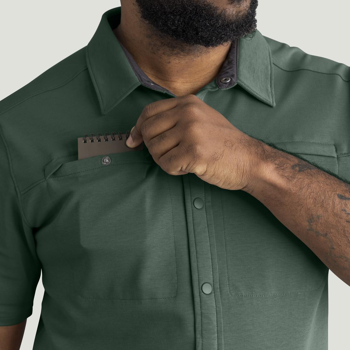 Red Kap Snap Front Jersey Short Sleeve Work Shirt