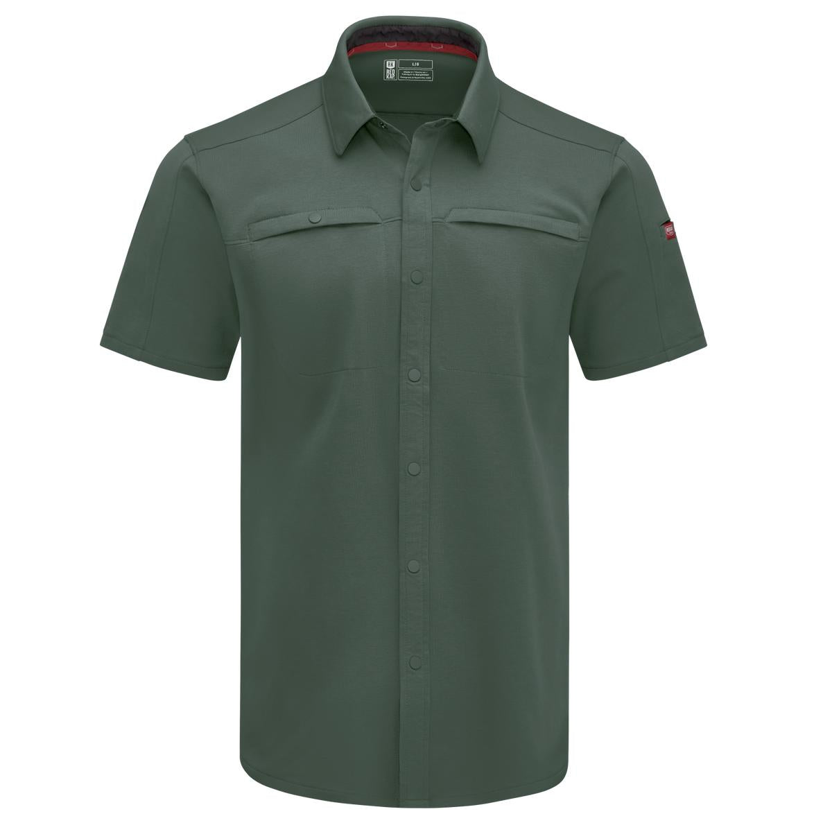 Red Kap Snap Front Jersey Short Sleeve Work Shirt