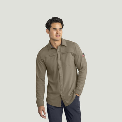 Red Kap Snap Front Jersey Long Sleeve Work Shirt