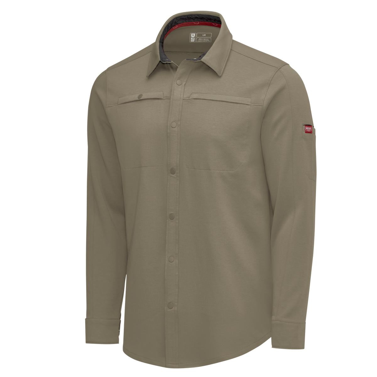 Red Kap Snap Front Jersey Long Sleeve Work Shirt