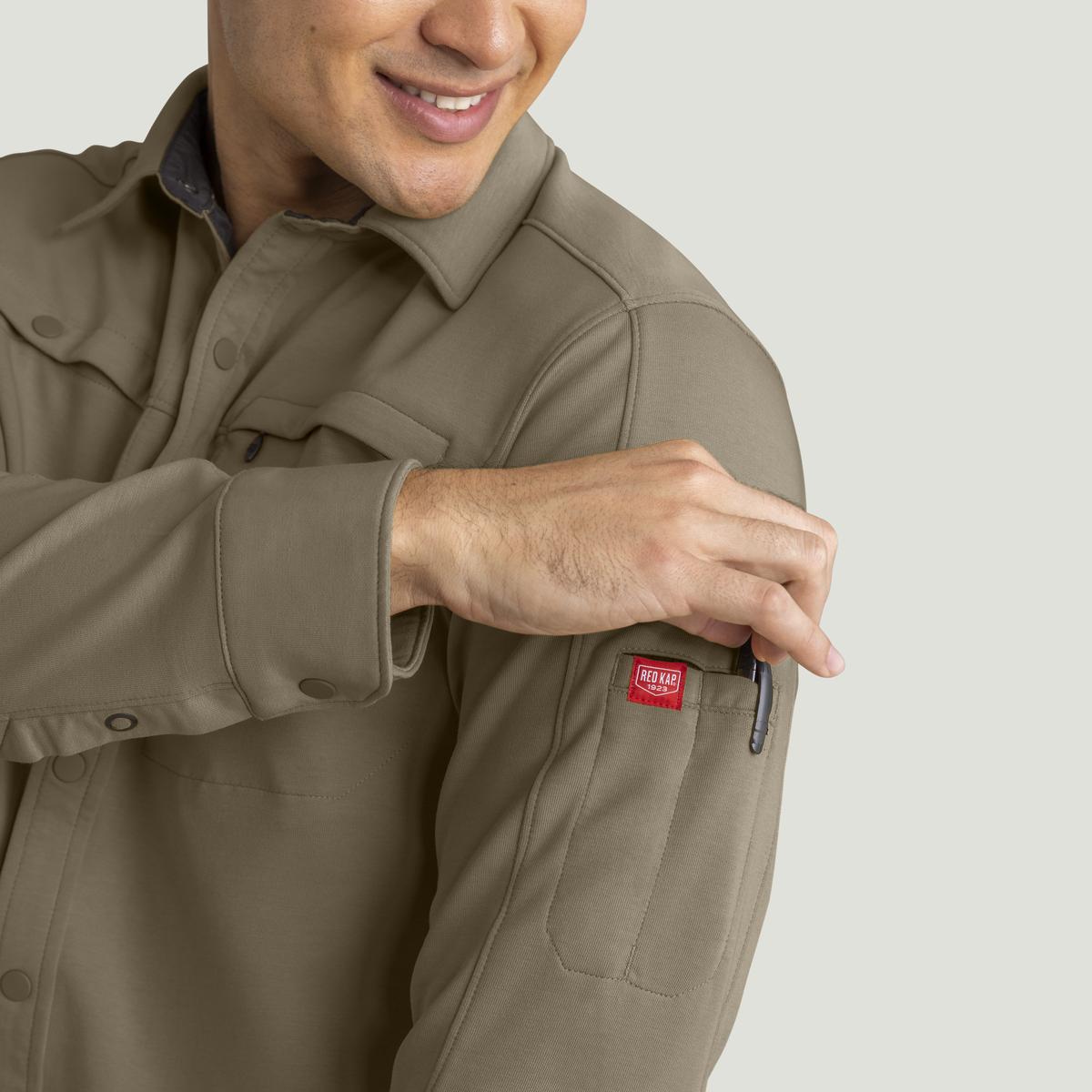 Red Kap Snap Front Jersey Long Sleeve Work Shirt