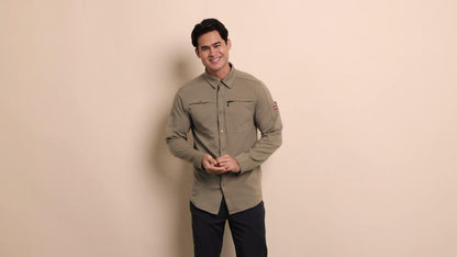 Red Kap Snap Front Jersey Long Sleeve Work Shirt